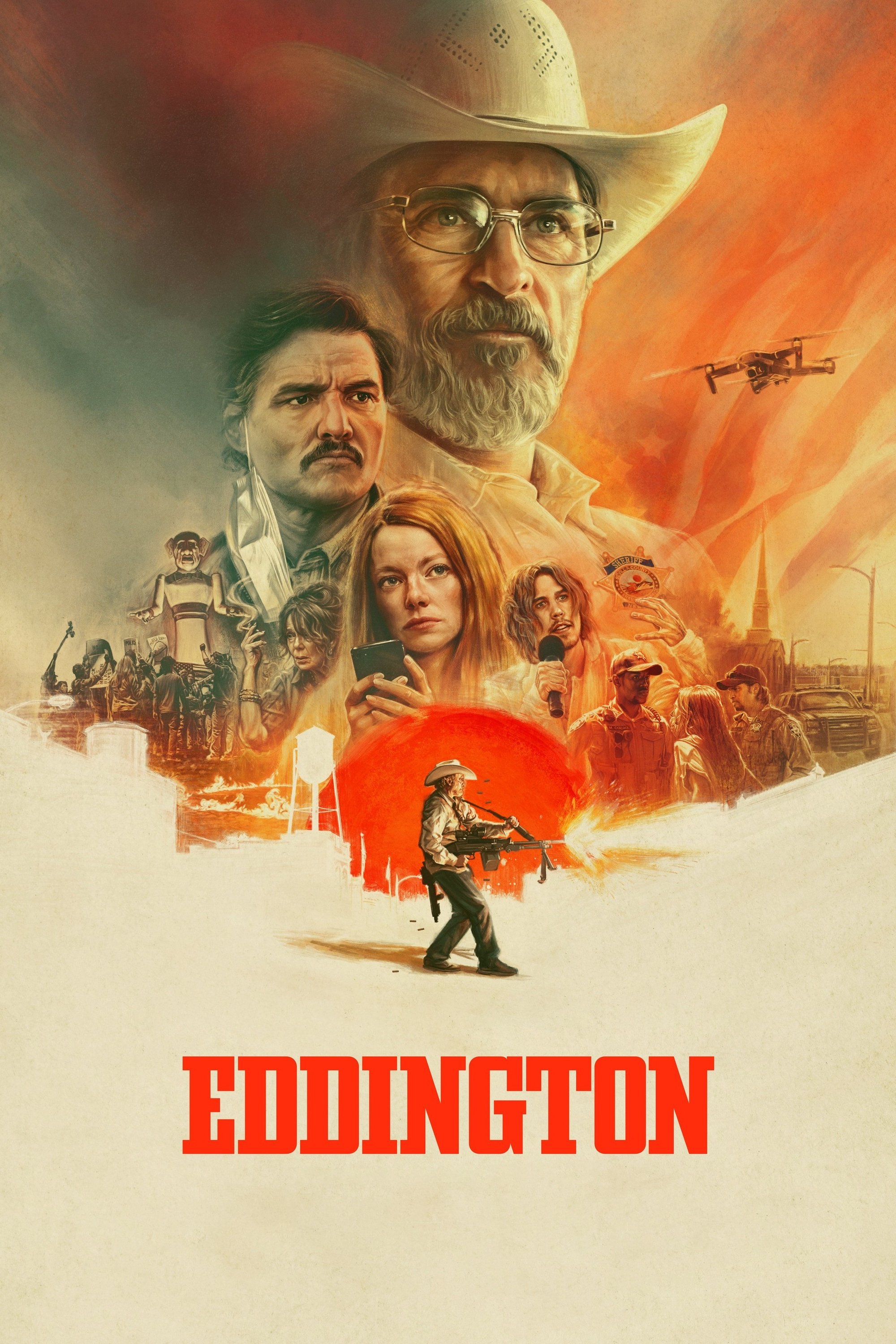 Eddington Hindi Dubbed Movie Poster (2025)